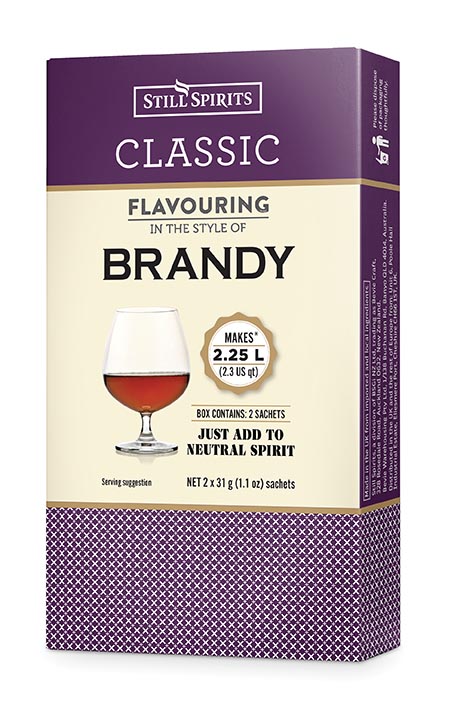 Still Spirits Classic Brandy Sachet for crafting rich, flavorful brandy at home with mellow grape and fruit tones.