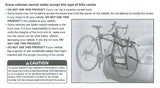 Trunk-mounted bicycle carrier for 3 bikes, durable steel, rubberized cradles, double arm design for stability, 40kg capacity.