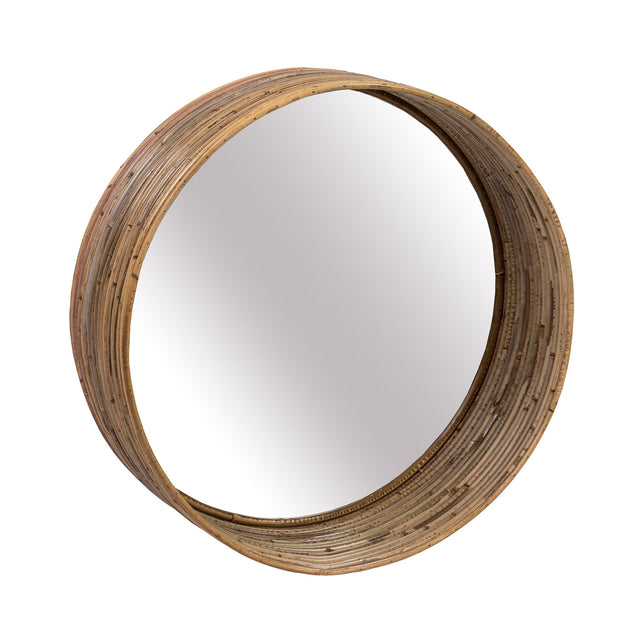 Elegant Version Two Round Mirror Striped in 450mm diameter, featuring a unique striped design to elevate your home decor.