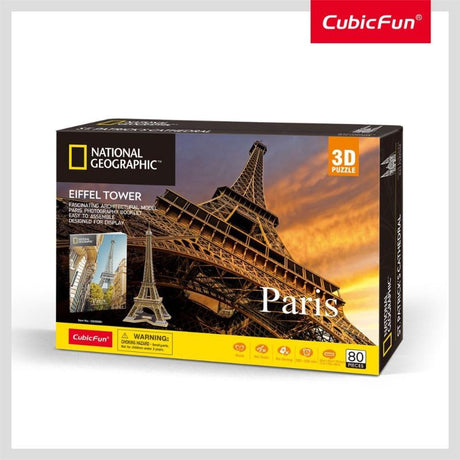 3D Eiffel Tower puzzle model, 294x294x709mm, perfect for entertainment and education, ideal for Paris lovers and collectors.