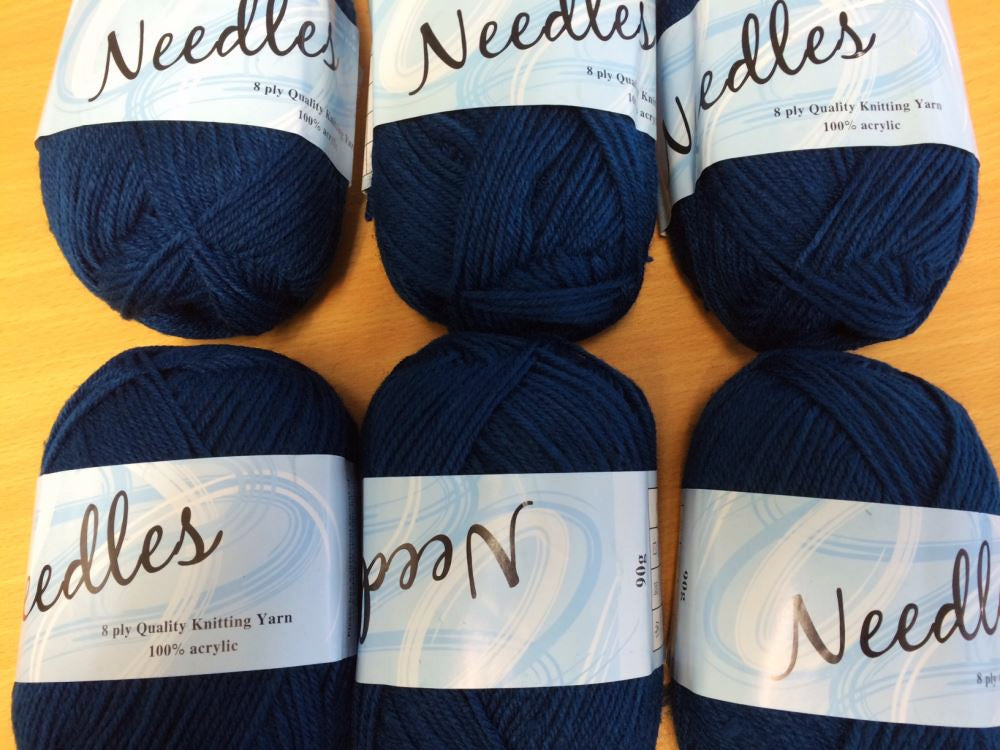 Vibrant 8 ply Acrylic Knitting Yarn in Colour 309, pack of 6, perfect for cozy crafts and stunning garments.
