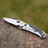 Lightweight folding knife with a unique skeletal design, ideal for everyday carry and easy one-handed operation.