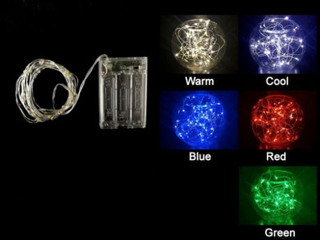 Warm 3m fairy lights creating a cozy atmosphere, ideal for indoor and outdoor decor, powered by 3 AA batteries.
