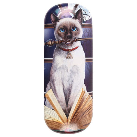 Hocus Pocus glasses case by Lisa Parker, featuring enchanting artwork, includes cleaning cloth and gold logo inside.