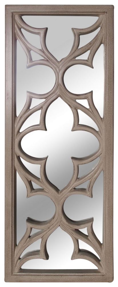 Ornate antique cream rectangle mirror by Rembrandt, 104cm, perfect for enhancing elegance in any room.