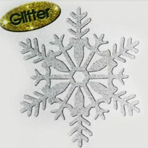 Intricate 16cm hanging snowflake decoration, perfect for adding a winter touch to your home and festive gatherings.