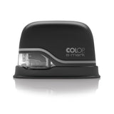 Colop e-mark Mobile Printer in black, a portable device for custom prints with templates, QR code generation, and rechargeable battery.