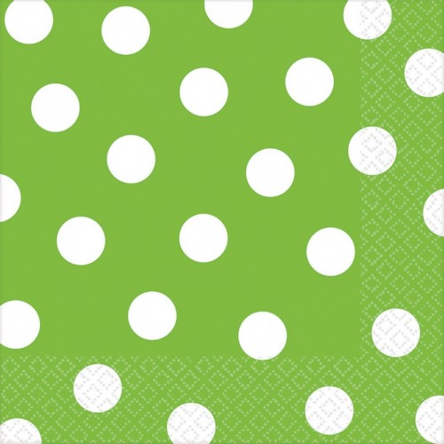 Vibrant kiwi-themed disposable lunch napkins, 33cm x 33cm, perfect for parties and everyday use. Pack of 16.