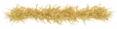 Luxurious 72-inch gold feather boa, perfect for adding glamour to any outfit or event.