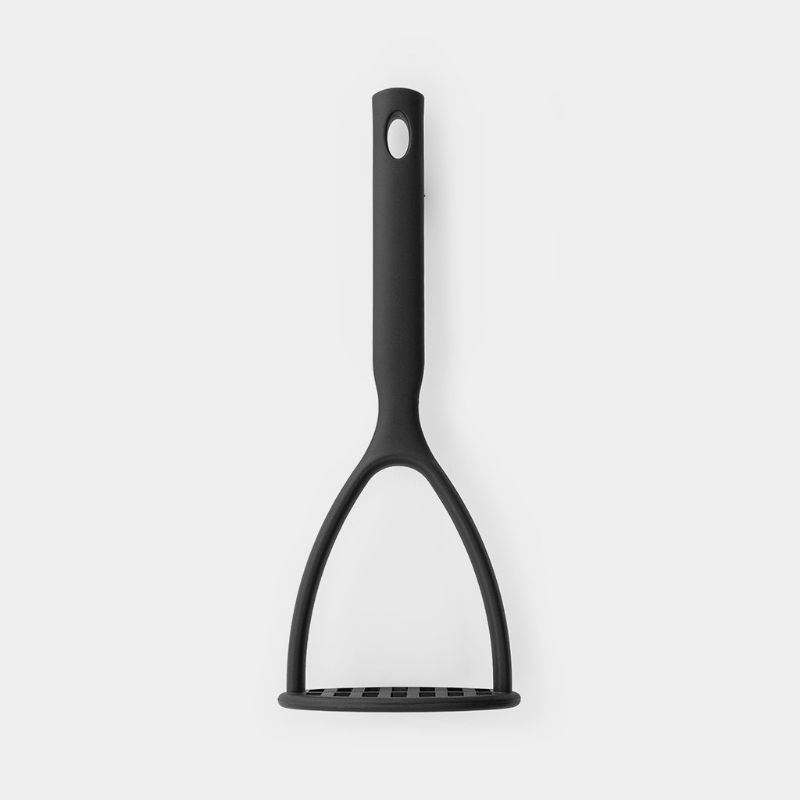 Durable 25.5cm potato masher made of heat-resistant nylon, perfect for non-stick cookware, easy to clean and ergonomically designed.