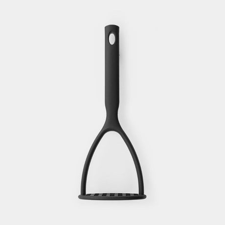 Durable 25.5cm potato masher made of heat-resistant nylon, perfect for non-stick cookware, easy to clean and ergonomically designed.