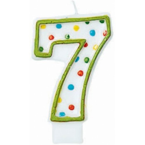 Polka Dots Flat Candle - #7 featuring playful polka dot design, perfect for adding ambiance to any space.