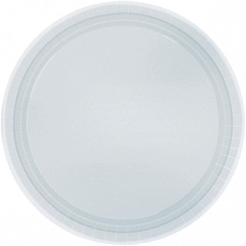 Elegant 9-inch silver paper plates, pack of 8, perfect for parties and easy cleanup. Biodegradable and stylish for any occasion.