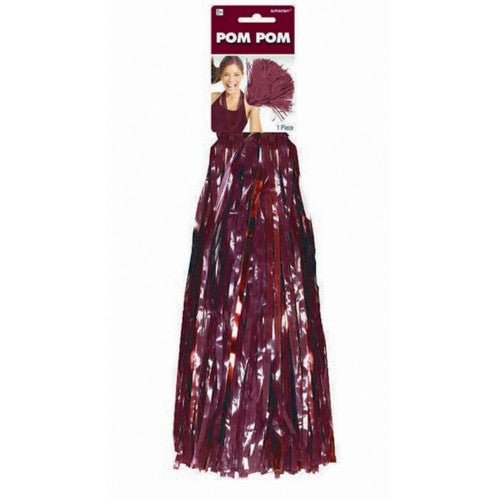 Burgundy pom pom mixes, 15 inches, perfect for vibrant DIY crafts and decorations.