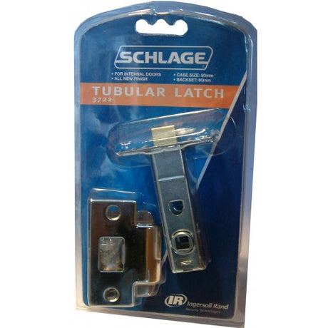 Legge Tubular N.P 3722 Latch with 60mm backset, featuring a durable nickel-plated finish for style and reliability.