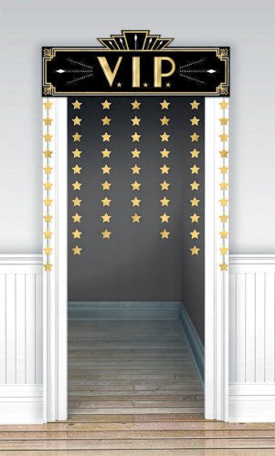 Glitz & Glam Decorative Door Curtain featuring elegant glitter design, perfect for adding sparkle and privacy to any doorway.