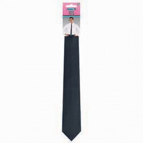 Sleek 30-inch black narrow tie for adults, perfect for smart-casual and formal occasions, combining style and comfort.