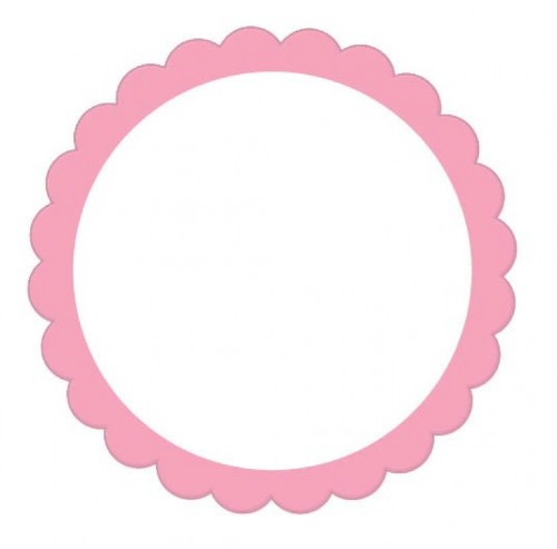 Scalloped pink labels (pack of 5) for personalizing gifts, organizing, and crafting with a charming design.