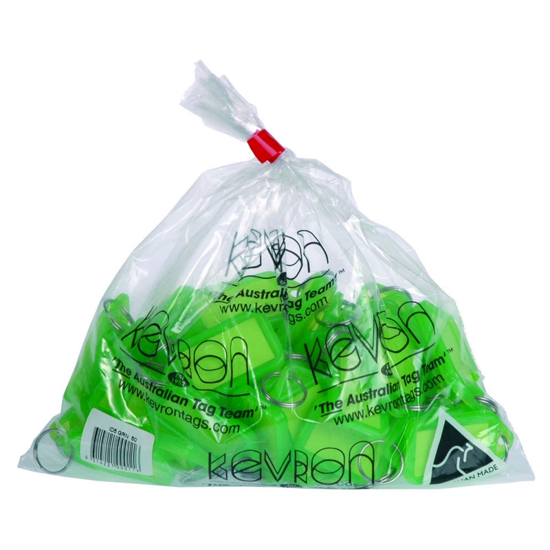 Kevron Key Tags ID5 Green Bag 50