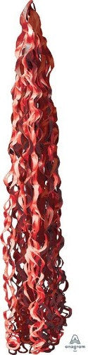 Twirlz Red Balloon Tails swaying elegantly, perfect for adding vibrant flair to any celebration or festive event.