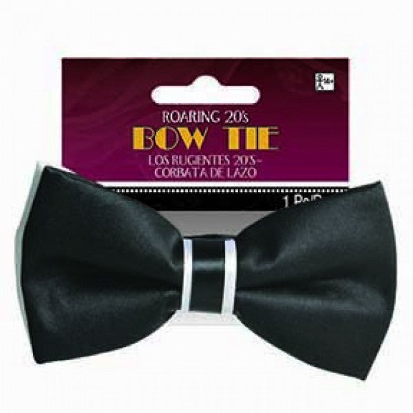 Handcrafted black and white bow tie, perfect for formal events and elevating any outfit with timeless elegance.