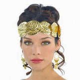 Elegant gold head wreath, 39.4x10.2 cm, perfect for weddings and festivals; adds glamour to any outfit.