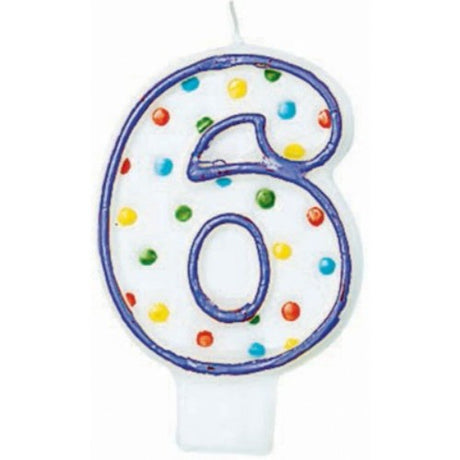 Polka Dots Flat Candle - #6 featuring a playful polka dot design, perfect for adding charm and ambiance to any occasion.