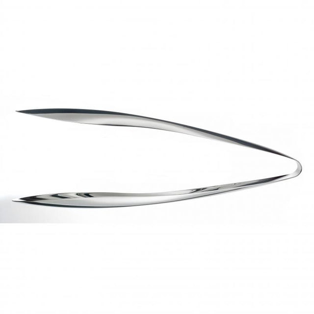 Elegant 24cm stainless steel tongs with a mirror finish, ideal for serving and cooking with comfort and style.