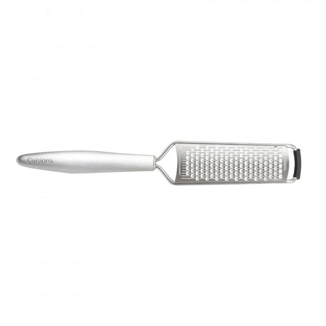 Cuisipro Piccolo Grater features a non-slip grip and Surface Glide Technology for easy, efficient zesting and grating.