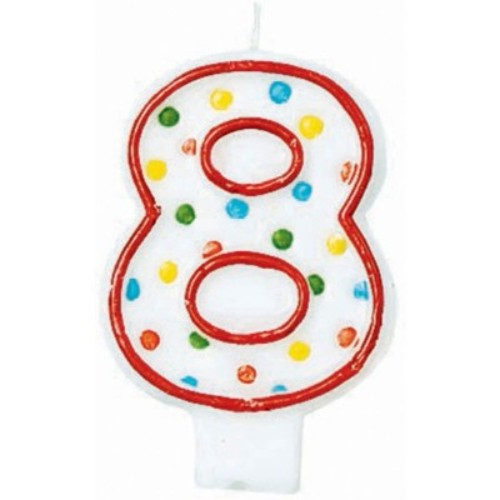 Colorful polka dots flat candle, perfect for stylish home decor and creating a warm, inviting ambiance.