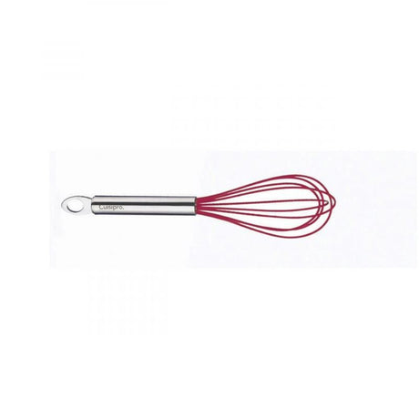 Vibrant red Cuisipro Egg Whisk, 20cm, heat-resistant, non-scratch design, perfect for beating and mixing in the kitchen.