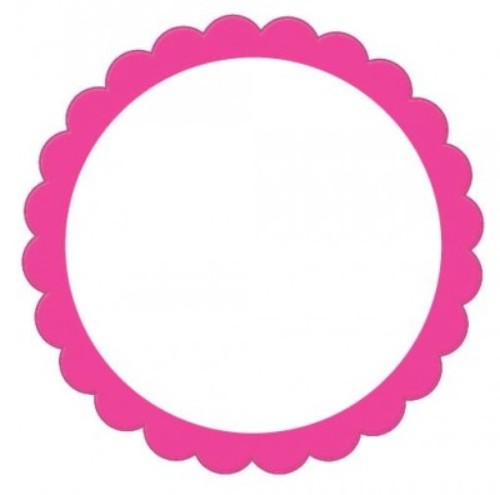 Bright pink scalloped labels in a pack of 5, perfect for organizing and adding a stylish touch to any project.