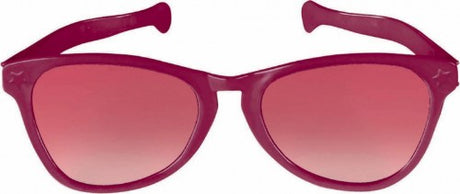 Oversized 11-inch burgundy novelty glasses, perfect for parties and fun photos with friends and family.