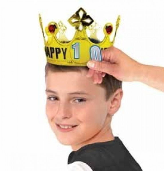 Customisable Age Birthday Crown - Plastic