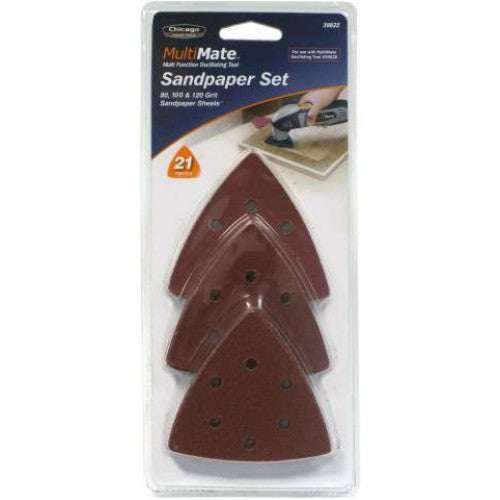 Multimate Sandpaper set of 7 sheets (80/100/120 grit) for #39620 tool, perfect for achieving smooth, professional finishes.