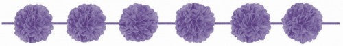 Fluffy lilac garland pack of 2, each 12ft long, perfect for enhancing home decor and festive displays.