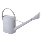 Set of 3 stylish 72cm outdoor watering cans in grey, cream, and green with ergonomic handles and removable nozzles for precise watering.