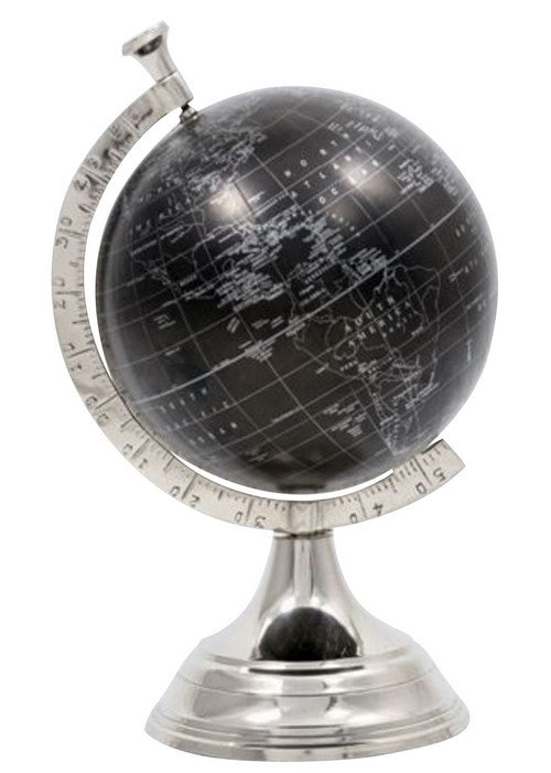 Elegant ornamental globe with intricate detailing, perfect for home decor or office accents, measuring 20 x 20 x 36.5 cm.