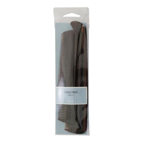 Set of four versatile combs for all hair types, perfect for detangling, styling, and maintaining healthy hair.