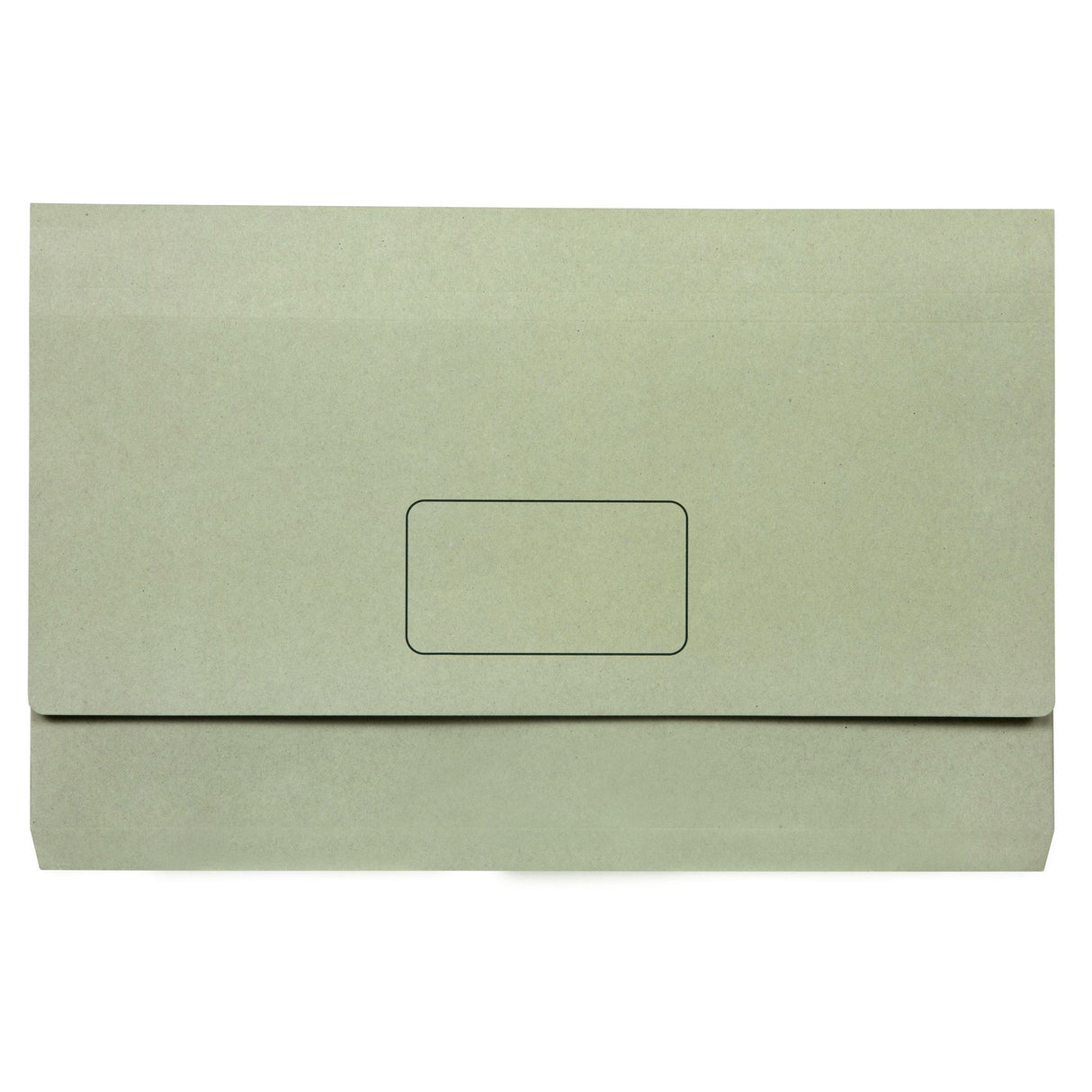 Eco-friendly Marbig Foolscap Wallets in green, pack of 10, hold 300 sheets with a write-on panel for easy labeling.