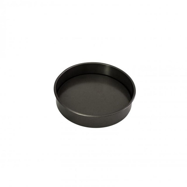 Bakemaster Loose Base Round Sandwich Pan, 20cm, heavy-duty steel, double non-stick, perfect for cakes and quiches.