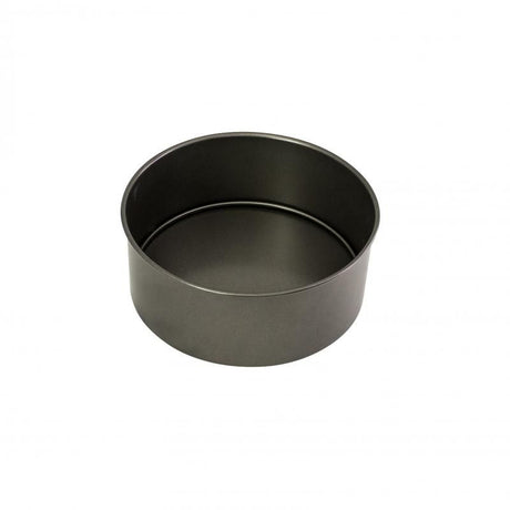 Bakemaster 23cm round deep cake pan with non-stick coating for effortless release of perfectly baked cakes.