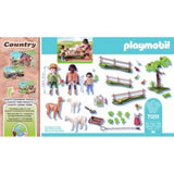 Playmobil Alpaca Hike set featuring fluffy alpacas, halters, and green fodder for an interactive and educational adventure.