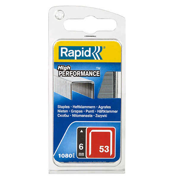Rapid Staples 53/6mm Bx1080 H/Sell - Pack of 5