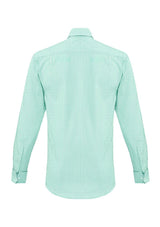 Vermont Men's Long Sleeve Shirt in Dynasty Green, 3XL, features a soft blend with mechanical stretch and stylish Euro-fit design.