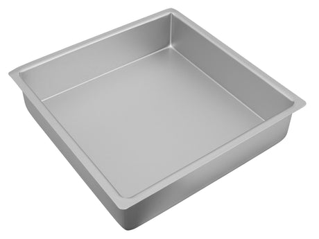 Bakemaster Silver Anodised Square Cake Pan, 30.5x7.5cm, perfect for even baking and easy release of cakes and desserts.