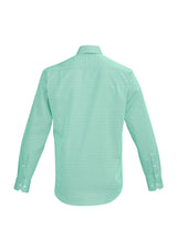 Hudson Men's Long Sleeve Shirt in Dynasty Green, size 3XL, showcasing breathable cotton and stylish details for a polished look.