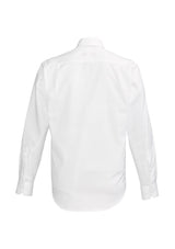 Hudson Men's Long Sleeve Shirt in White, 4XL, featuring premium cotton, executive fit, and stylish contrast details.