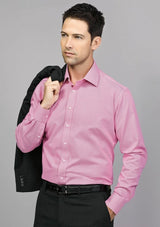 Hudson Men's Long Sleeve Shirt in Dynasty Green, 5XL, featuring breathable cotton, textured fabric, and stylish details.