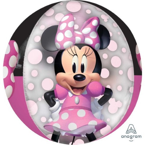 Colorful Orbz XL inflatable featuring Minnie Mouse, perfect for celebrations and adding Disney charm to any space.